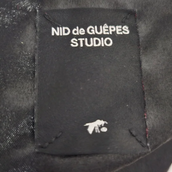 Nid de Guêpes Studio Black Bomber Jacket Made in France Size L
